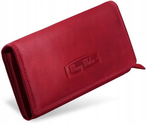 Skórzany PORTFEL DAMSKI Miękka PORTMONETKA ZAMEK Pakowny POJEMNY Skóra na Arena.pl