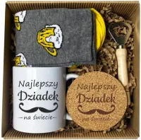 ZESTAW PREZENTOWY ŚWIĄTECZNY PREZENT NA ŚWIĘTA DLA DZIADKA KUBEK SKARPETKI