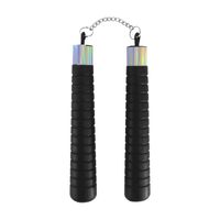 Broń ninja Nunchaku zabawkowe czarno-srebrne