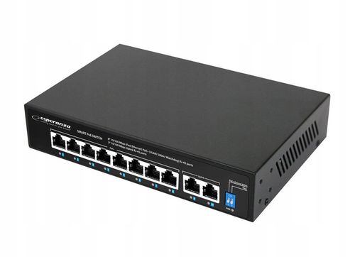 SWITCH PoE 8xPOE 2xUplink RJ45 10/100Mbps 96W EXTEND 300M + do KAMER na Arena.pl