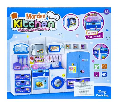 Kuchnia zestaw mebelków dla lalek - niebieski na Arena.pl