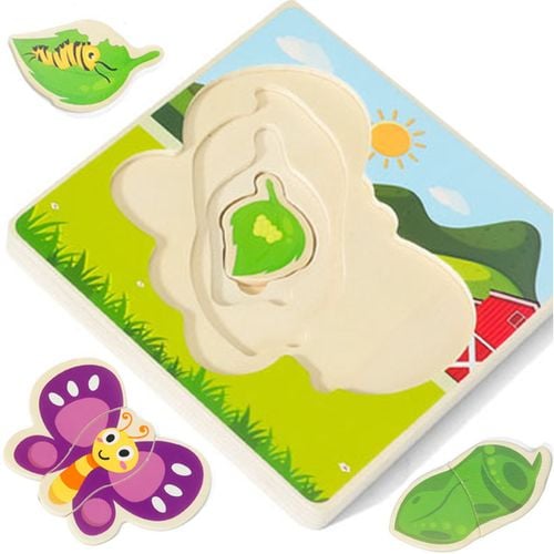 drewniane puzzle montessori dla dzieci motylek mwz-3155 na Arena.pl