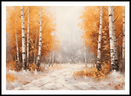 Plakat 84x59,5cm Jesienne Brzozy na Arena.pl