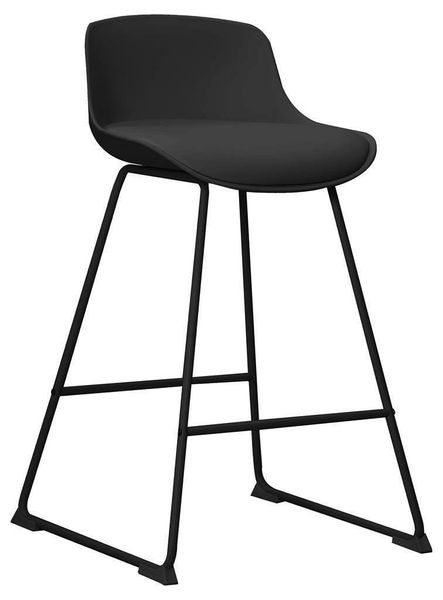 Stołek barowy Tina low Black PU zdjęcie 1
