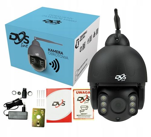BEZPRZEWODOWA KAMERA OBROTOWA ZEWNĘTRZNA WIFI CZARNA 8Mpx 4K MONITORING DVS na Arena.pl