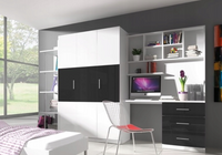 Meble Młodzieżowe z Biurkiem Biały połysk Raj 3B