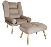 FOTEL TOKIO ROZKŁADANY Z PODNÓŻKIEM N. ZŁOTA MG09