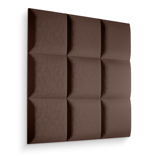 TAPICEROWANY PANEL ŚCIENNY BRĄZOWY 3D WEZGŁOWIE 40cm x 40cm na Arena.pl