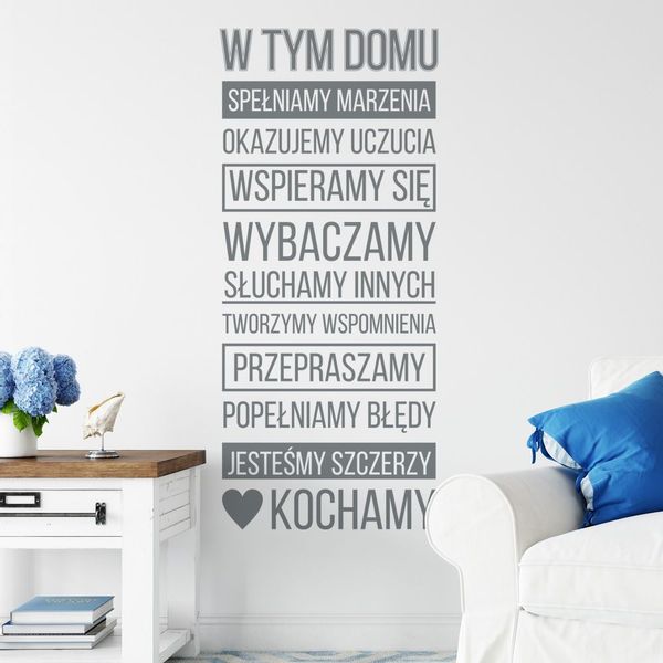 Naklejka W Tym Domu N032 XXL zdjęcie 1