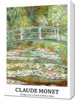Obraz 50x70cm Design Bridge Over a Pond, Monet Vintage do Salonu