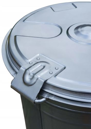 Pojemnik metalowy na śmieci popiół 110l ocynk koła na Arena.pl