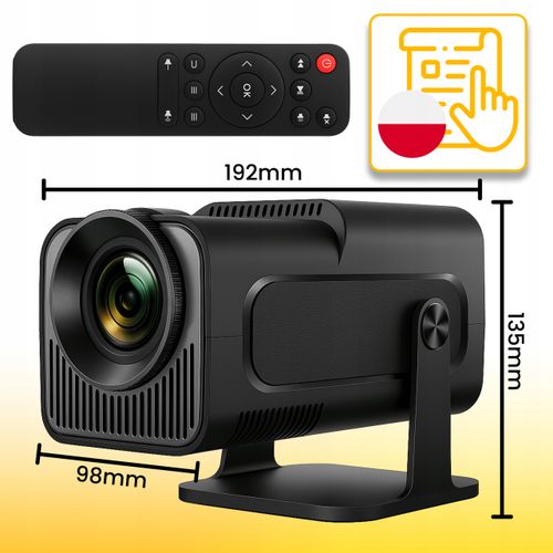 PROJEKTOR RZUTNIK 4K ANDROID LED WIFI MINI PRZENOŚNY FULL HD HY320 USB JACK na Arena.pl