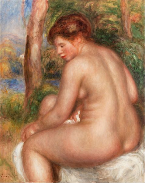 Bather in Three-Quarter View, Pierre-Auguste Renoir - plakat 30x40 cm zdjęcie 1