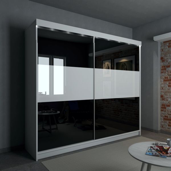 Szafa Przesuwna PARIS 200 Połysk Kolory zdjęcie 1