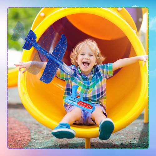 samolot z wyrzutnią szybowiec styropian rzutka zabawka pistolet led na Arena.pl