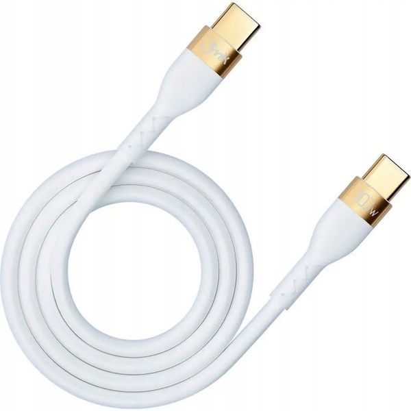 3MK HyperSilicone Cable USB-C/USB-C kabel 2m 100W Biały/White zdjęcie 5
