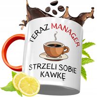 Kubek Pomarańczowy Dla Managera Prezent Z Nadrukiem Ze Zdjęciem