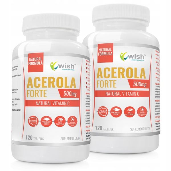 ACEROLA FORTE 500mg 240sztuk Naturalna Witamina C zdjęcie 1