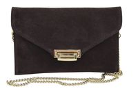 Stylowa kopertówka zamszowa Barberinis - Brązowa ciemna