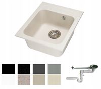 ZLEW ZLEWOZMYWAK GRANIT 8 kolorów 41x47 + SYFON