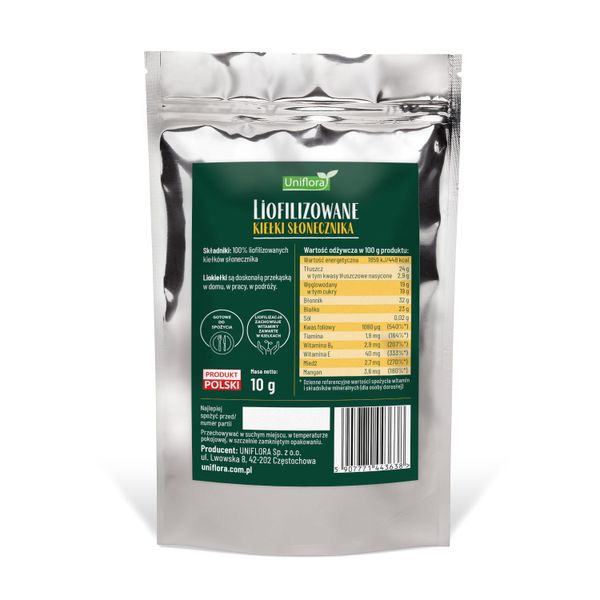 Liofilizowane KIEŁKI SŁONECZNIKA 10g zdjęcie 2