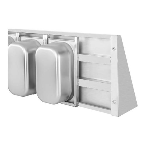 Półka ścienna wisząca na konsolach nierdzewna z pojemnikami GN1/4 na Arena.pl