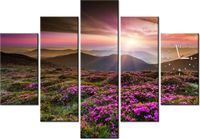 105CM 150CM ZEGAR 5 ELEM PIĘKNY KRAJOBRAZ DRUK OBRAZ