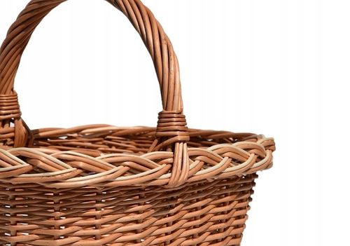 Koszyczek na zakupy wiklinowy do lasu, grzyby PREZENT Kosz do zbioru na Arena.pl