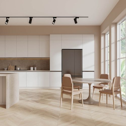 Zestaw szynowy 3 fazowy szyna 2m, 4x oprawa SPECTRUM CZARNY komplet na Arena.pl