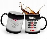 PREZENT NA WALENTYNKI DLA DZIEWCZYNY I CHŁOPAKA kubek magiczny z imieniem