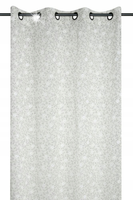 Firana gotowa GINNY 140x260 cm beżowa kwiaty elegancki woal retro przelotki