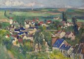 Plakat 100x70cm Auvers, Panoramic View, Paul Cezanne Vintage Salon