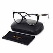 Damskie Okulary Zerówki do KOMPUTERA TV Smartfon BLUE LIGHT Kocie POLARZONE