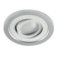 Wpuszczana LAMPA sufitowa BORYS C 03225 Ideus podtynkowa OPRAWA oczko do zabudowy srebrne białe