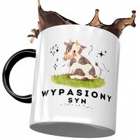 Kubek Czarny Dla Syna Na Dzień Dziecka Prezent Z Nadrukiem Ze Zdjęciem