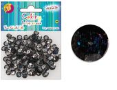 cekiny 12szt  hologramowe czarne 8mm 10g | mt-0213