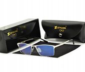 Męskie Okulary do Komputera Zerówki BLUE LIGHT TV OCHRONNE + ETUI + SZMATKA