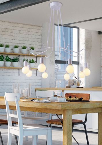 Basso zwis 8x40W E27 biały matowy na Arena.pl