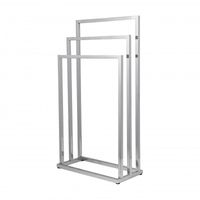 Wieszak na ręczniki stojący do łazienki chrom 3 ramiona  - Yoka