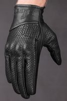 HUSAR BREEZE Skórzane Rękawice Motocyklowe Rękawiczki Czarne Męskie L