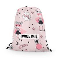 WORKO-PLECAK DZIECIĘCY z Twoim imieniem SuperGirl 164