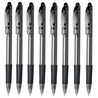 8 SZT. X CZARNY DŁUGOPIS 0.7MM PENTEL BK-417