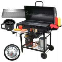 LUND GRILL WĘGLOWY BECZKA POKRYWA POPIELNIK OGRODOWY DUŻY 71X35CM DUŻY 9990