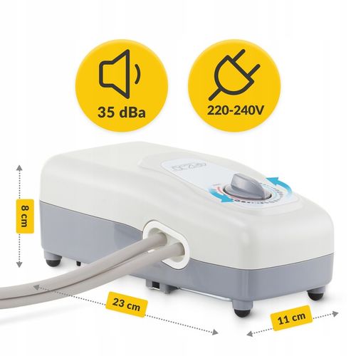 MATERAC PRZECIWODLEŻYNOWY BĄBELKOWY ANTYODLEŻYNOWY Z POMPĄ 200x90 CM 4FIZJO na Arena.pl