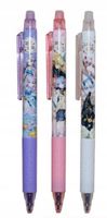 zestaw 3 x długopis wymazywalny automatyczny 0,5mm korean flower