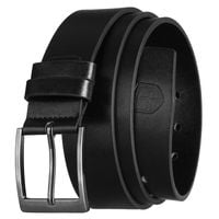 pasek męski ze skóry ekologicznej srebrną klamrą - peterson