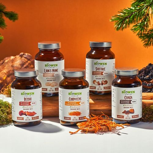 SOPLÓWKA JEŻOWATA 400mg GRZYBY Biowen 90 kaps Lion’s Mane na Arena.pl