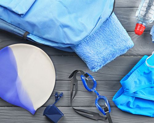 Czepek Silikonowy Na Basen Pływacki Kąpielowy Cp7 Biało Niebieski na Arena.pl