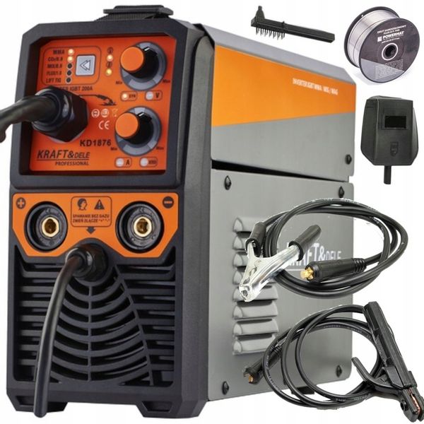 SPAWARKA INWERTOROWA MIGOMAT MIG MAG MMA TIG 200 A FLUX IGBT + GRATIS DRUT zdjęcie 1