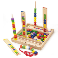 Drewniana Gra edukacyjna Logiczne koraliki 104 elementy Montessori VIGA
